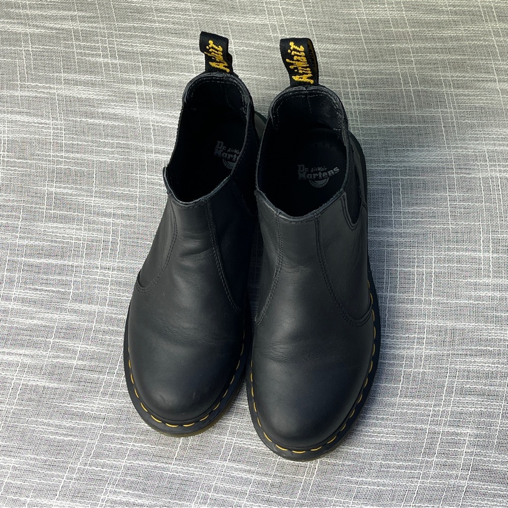 Doc Martens Chelsea Boots 2976 Nappa Leather Slip Ons Black Womens 8, UK6
